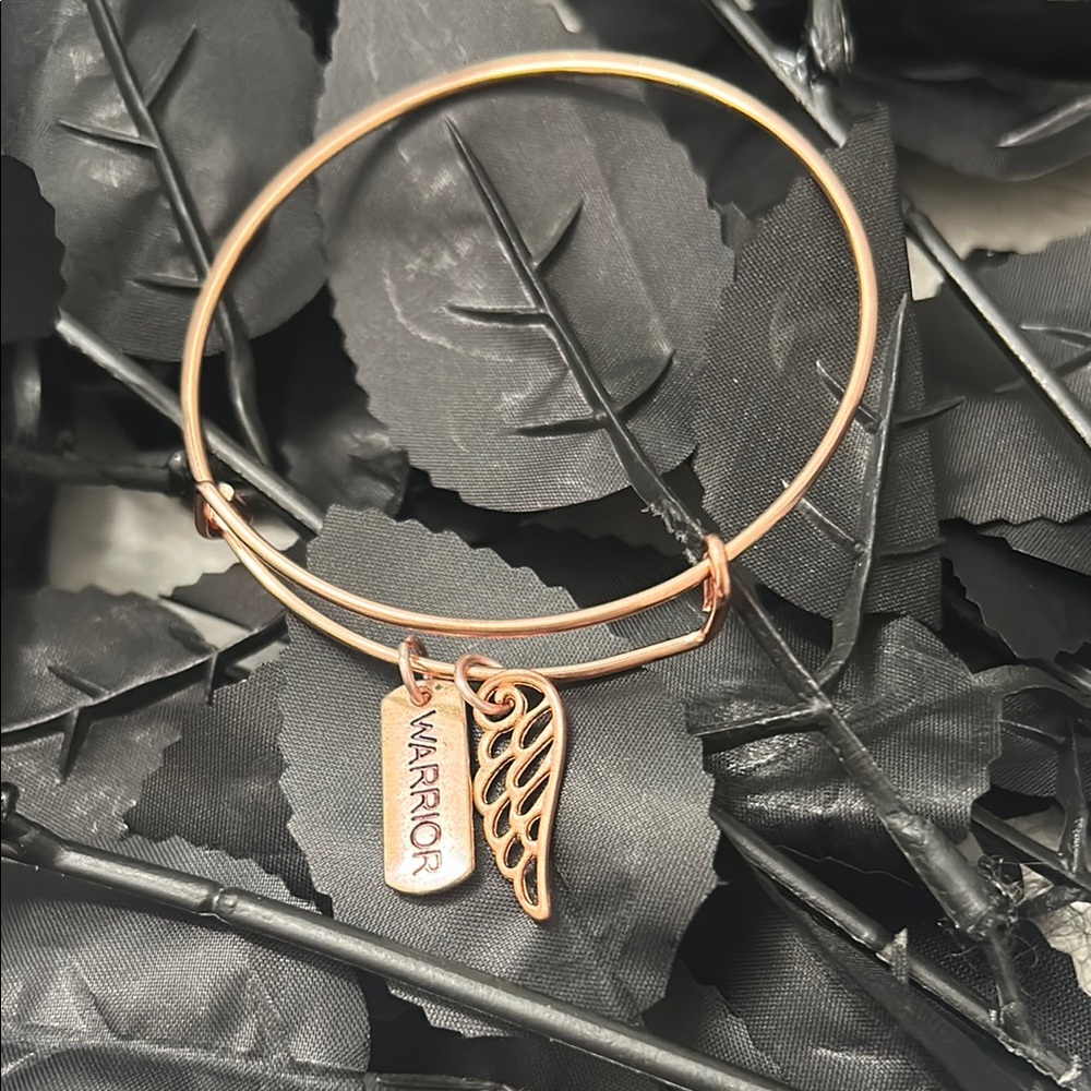 Rose Gold Warrior Bangle Bracelet - Handmade